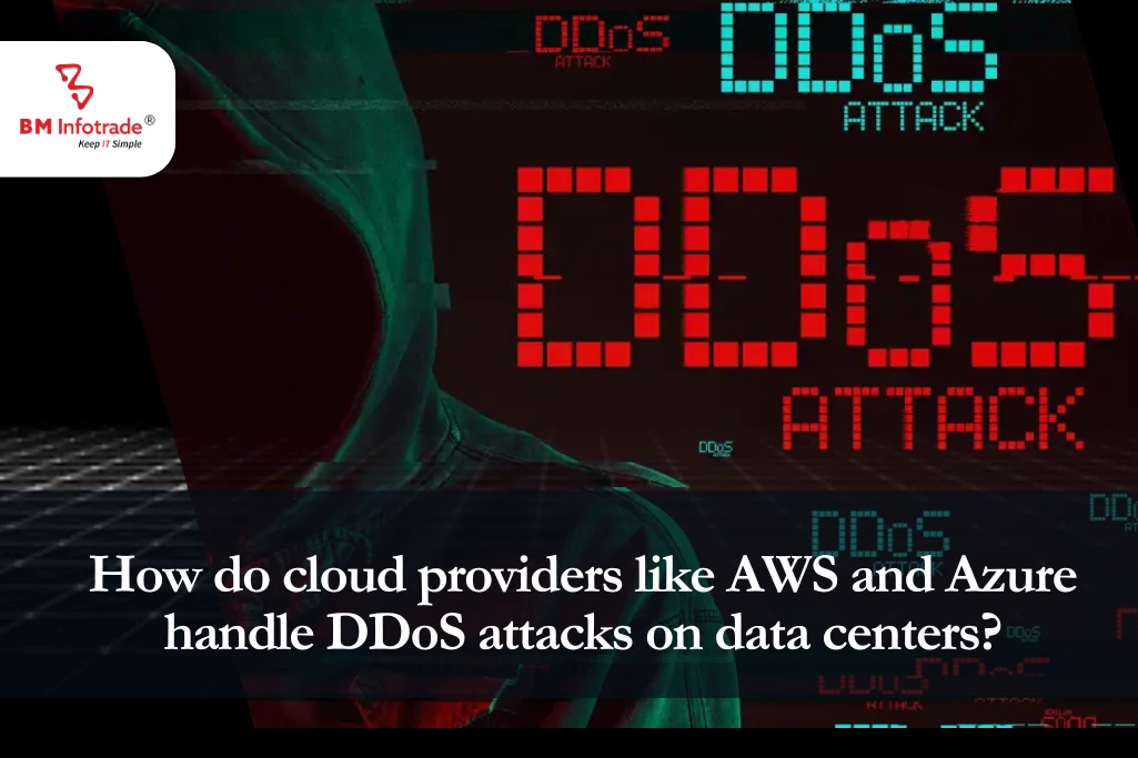 How do cloud providers like AWS and Azure handle DDoS attacks on data centers?